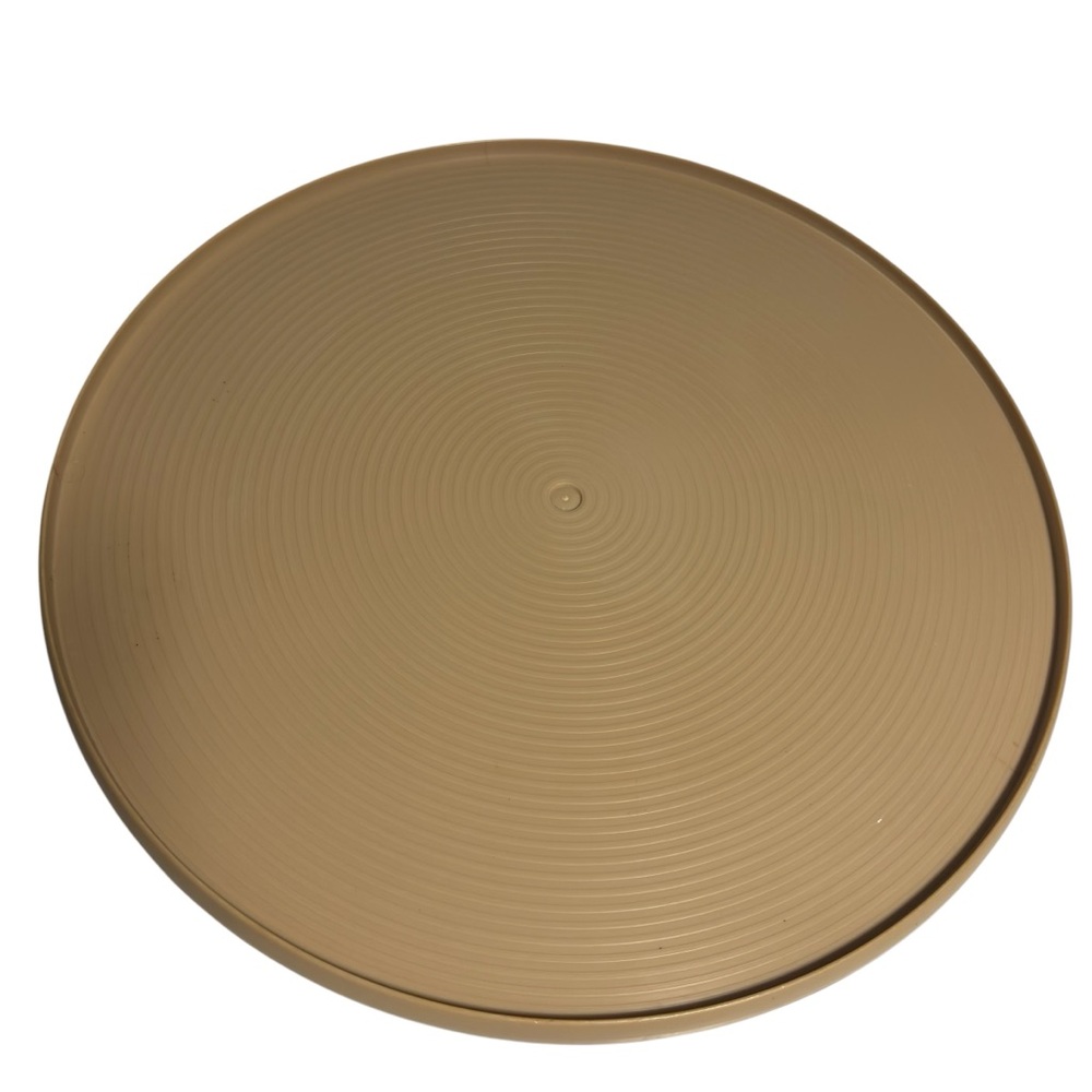 LAZY SUSAN BEE Plastics Its A Honey Spice Turntable Spinner Tan 15.5” LIKE NEW